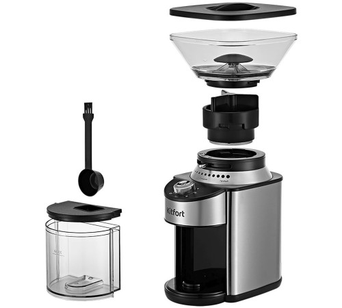 Кофемолка Kitfort КТ-770 150Вт сист.помол.:жернова вместим.:160гр нержавеющая сталь Кофемолка Kitfort КТ-770 150Вт сист.помол.:жернова вместим.:160гр нержавеющая сталь