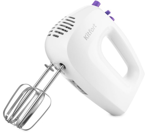 Миксер ручной Kitfort КТ-3071-1 250Вт белый/фиолетовый Миксер ручной Kitfort КТ-3071-1 250Вт белый/фиолетовый
