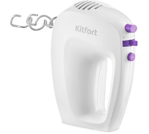 Миксер ручной Kitfort КТ-3071-1 250Вт белый/фиолетовый Миксер ручной Kitfort КТ-3071-1 250Вт белый/фиолетовый