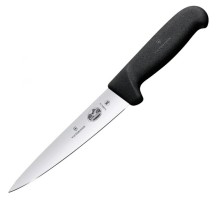 Нож кухонный Victorinox Fibrox (5.5603.18) стальной универсальный лезв.180мм прямая заточка черный