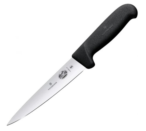 Нож кухонный Victorinox Fibrox (5.5603.18) стальной универсальный лезв.180мм прямая заточка черный Нож кухонный Victorinox Fibrox (5.5603.18) стальной универсальный лезв.180мм прямая заточка черный
