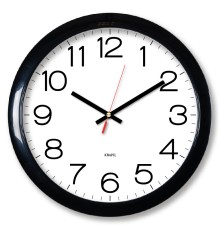Часы настенные аналоговые Бюрократ WallC-R78PN D29см черный (WALLC-R78PN29/BLACK)