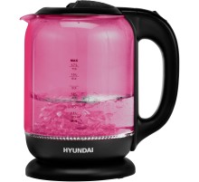 Чайник электрический Hyundai HYK-G4808 1.7л. 2200Вт малиновый/черный корпус: стекло