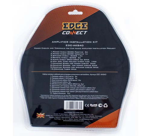 Набор проводов Edge EDC-AK840 красный/черный Набор проводов Edge EDC-AK840 красный/черный