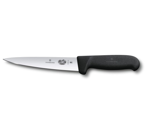 Нож кухонный Victorinox Fibrox (5.5603.16) стальной обвалочный лезв.160мм прямая заточка черный Нож кухонный Victorinox Fibrox (5.5603.16) стальной обвалочный лезв.160мм прямая заточка черный