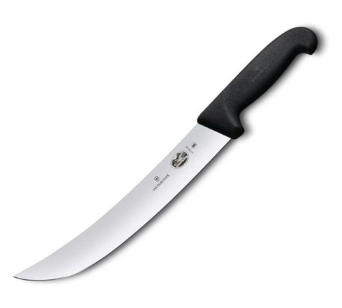 Нож кухонный Victorinox Fibrox (5.7303.36) стальной для стейка лезв.360мм прямая заточка черный Нож кухонный Victorinox Fibrox (5.7303.36) стальной для стейка лезв.360мм прямая заточка черный