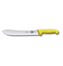 Нож Victorinox Fibrox (5.7408.25) стальной для забоя/разделки лезв.250мм прямая заточка желтый