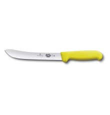 Нож Victorinox Fibrox (5.7608.18) стальной для забоя/разделки лезв.180мм прямая заточка желтый