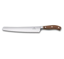 Нож кухонный Victorinox Grand Maitre Wood (7.7430.26G) кованый универсальный для хлеба лезв.260мм серрейт. заточка коричневый