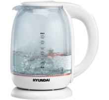 Чайник электрический Hyundai HYK-S3808 1.7л. 2200Вт белый корпус: стекло