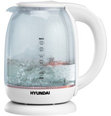 Чайник электрический Hyundai HYK-S3808 1.7л. 2200Вт белый корпус: стекло