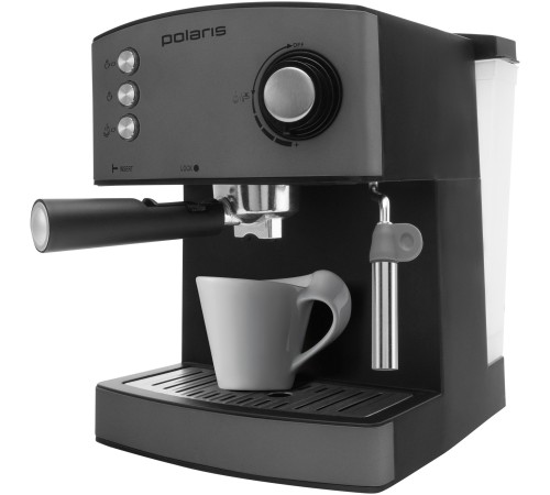 Кофеварка рожковая Polaris Adore Crema PCM 1527E 850Вт серый/черный