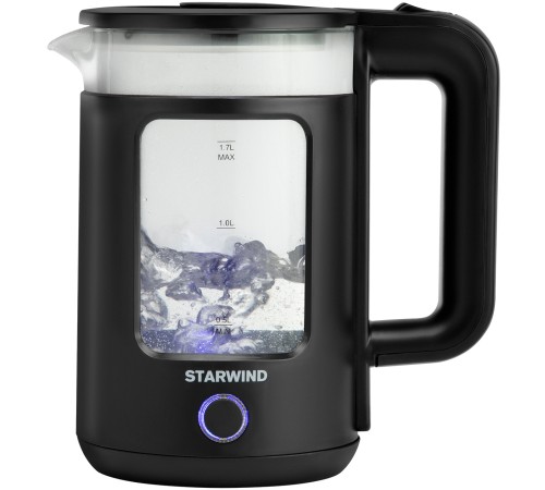 Чайник электрический Starwind SKG1053 1.7л. 1800Вт черный корпус: стекло Чайник электрический Starwind SKG1053 1.7л. 1800Вт черный корпус: стекло