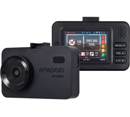 Видеорегистратор с радар-детектором Roadgid Optima GT черный Видеорегистратор с радар-детектором Roadgid Optima GT черный
