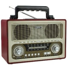 Радиоприемник портативный Сигнал БЗРП РП-312BT коричневый/бежевый USB SD/microSD