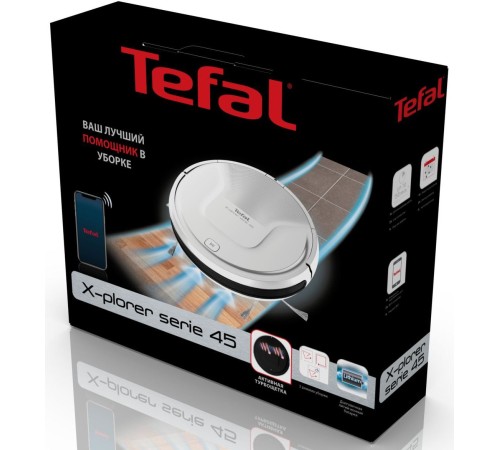 Пылесос-робот Tefal X-Plorer Serie 45 RG8227WH белый