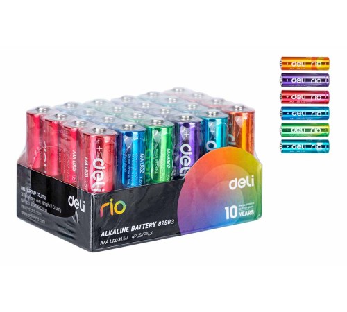 Батарея Deli Rio AAA (4шт) спайка Батарея Deli Rio AAA (4шт) спайка