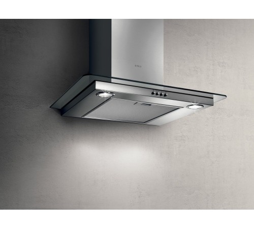 Вытяжка каминная Elica Flat GLASS IX/A/60 нержавеющая сталь управление: кнопочное (1 мотор)