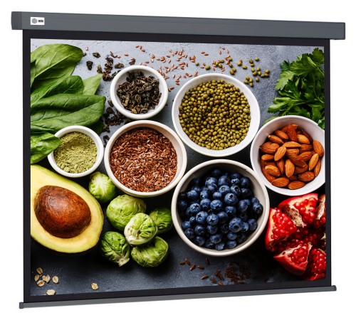 Экран Cactus 150x150см Wallscreen CS-PSW-150X150-SG 1:1 настенно-потолочный рулонный серый