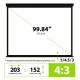 Экран Cactus 152x203см Wallscreen CS-PSW-152X203-BK 4:3 настенно-потолочный рулонный черный