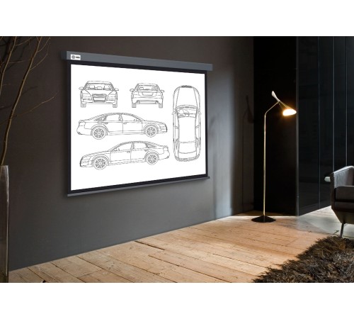 Экран Cactus 168x299см Wallscreen CS-PSW-168X299-SG 16:9 настенно-потолочный рулонный серый Экран Cactus 168x299см Wallscreen CS-PSW-168X299-SG 16:9 настенно-потолочный рулонный серый