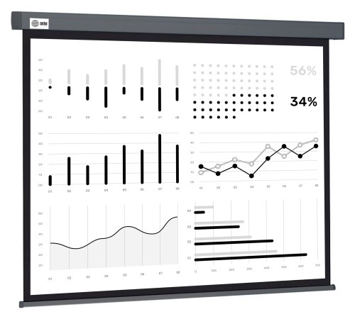 Экран Cactus 180x180см Wallscreen CS-PSW-180X180-SG 1:1 настенно-потолочный рулонный серый Экран Cactus 180x180см Wallscreen CS-PSW-180X180-SG 1:1 настенно-потолочный рулонный серый