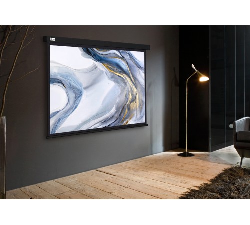 Экран Cactus 180x180см Wallscreen CS-PSW-180X180-BK 1:1 настенно-потолочный рулонный черный