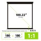 Экран Cactus 180x180см Wallscreen CS-PSW-180X180-BK 1:1 настенно-потолочный рулонный черный
