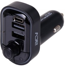 Автомобильный FM-модулятор ACV FMT-128B черный MicroSD BT USB (38762)