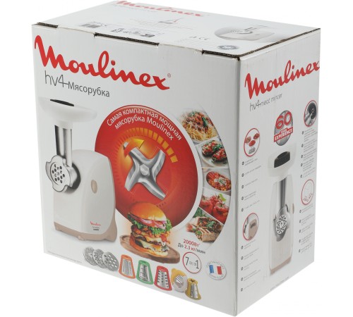 Мясорубка Moulinex ME462132 2000Вт белый/бежевый