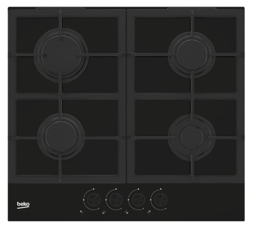 Газовая варочная поверхность Beko HILG 642C5 SB черный Газовая варочная поверхность Beko HILG 642C5 SB черный