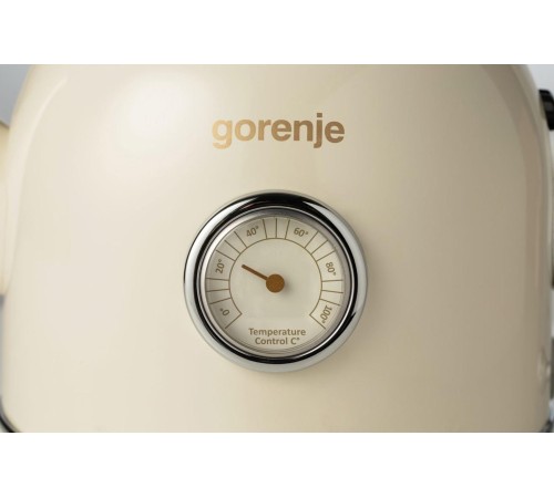 Чайник электрический Gorenje K17CLINGOR 1.7л. 2000Вт бежевый корпус: металл/пластик