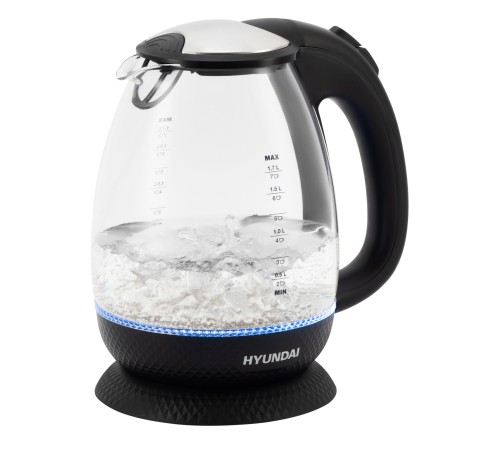 Чайник электрический Hyundai HYK-G3804 1.7л. 2200Вт черный корпус: стекло Чайник электрический Hyundai HYK-G3804 1.7л. 2200Вт черный корпус: стекло