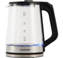 Чайник электрический Starwind SKG5778 2л. 2000Вт черный/прозрачный корпус: стекло