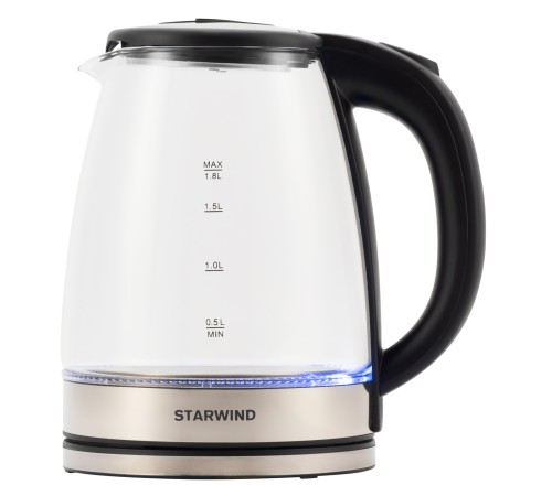 Чайник электрический Starwind SKG4777 1.8л. 2000Вт черный/прозрачный корпус: стекло Чайник электрический Starwind SKG4777 1.8л. 2000Вт черный/прозрачный корпус: стекло