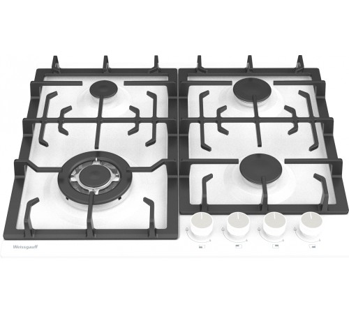 Газовая варочная поверхность Weissgauff HGG 641 WEB белый Газовая варочная поверхность Weissgauff HGG 641 WEB белый