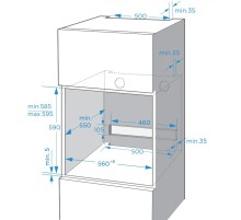 Духовой шкаф Электрический Weissgauff EOM 751 PDBSX черный/нержавеющая сталь