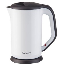 Чайник электрический Galaxy GL 0318 1.7л. 2000Вт белый/черный корпус: металл/пластик (ГЛ0318БЕЛ)