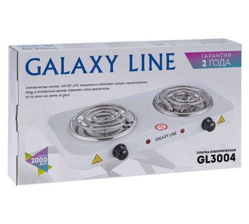 Плита Электрическая Galaxy Line GL 3004 белый эмалированный металл (настольная) (ГЛ3004Л) Плита Электрическая Galaxy Line GL 3004 белый эмалированный металл (настольная) (ГЛ3004Л)