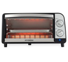 Мини-печь Hyundai MIO-HY071 9л. 800Вт серебристый/черный