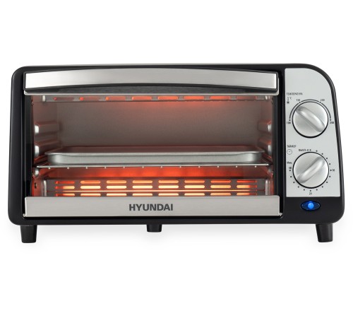 Мини-печь Hyundai MIO-HY071 9л. 800Вт серебристый/черный Мини-печь Hyundai MIO-HY071 9л. 800Вт серебристый/черный