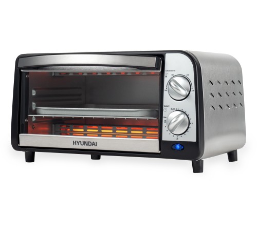 Мини-печь Hyundai MIO-HY071 9л. 800Вт серебристый/черный Мини-печь Hyundai MIO-HY071 9л. 800Вт серебристый/черный
