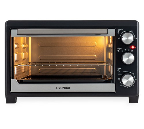 Мини-печь Hyundai MIO-HY072 23л. 1500Вт серебристый/черный