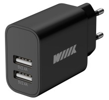 Сетевое зар./устр. Wiiix UNN-1-2-04-B 5W 2.4A USB Type-C универсальное черный