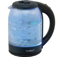 Чайник электрический Scarlett SC-EK27G90 1.7л. 1800Вт черный корпус: стекло