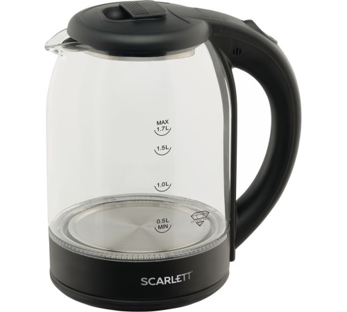 Чайник электрический Scarlett SC-EK27G90 1.7л. 1800Вт черный корпус: стекло Чайник электрический Scarlett SC-EK27G90 1.7л. 1800Вт черный корпус: стекло