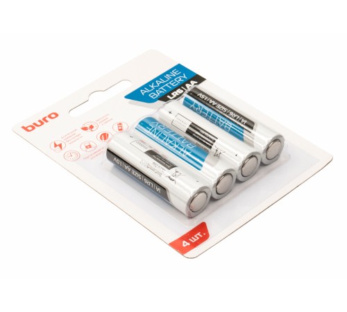 Батарея Buro Alkaline LR6 AA (4шт) блистер Батарея Buro Alkaline LR6 AA (4шт) блистер