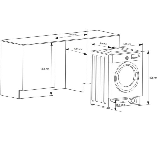 Стиральная машина Maunfeld MBWM1486S класс:A+++ загрузка до 8кг отжим:1400об/мин белый инвертер