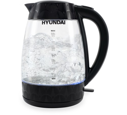 Чайник электрический Hyundai HYK-G4505 2л. 2200Вт черный корпус: стекло/пластик Чайник электрический Hyundai HYK-G4505 2л. 2200Вт черный корпус: стекло/пластик