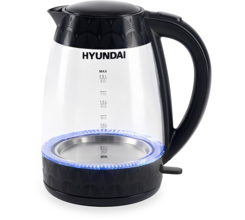 Чайник электрический Hyundai HYK-G4505 2л. 2200Вт черный корпус: стекло/пластик Чайник электрический Hyundai HYK-G4505 2л. 2200Вт черный корпус: стекло/пластик